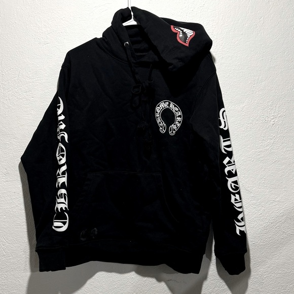 Chrome Hearts Black Hoodie with White Graphics - Picture 1 of 5